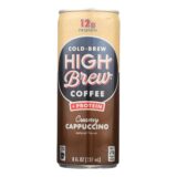 High Brew Coffee Cold Brew Coffee, Creamy Cappuccino, Case Of 12, 8 Fl Oz