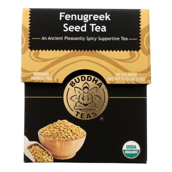 Buddha Teas, Organic Tea, Fenugreek, Case Of 6, 18 Count