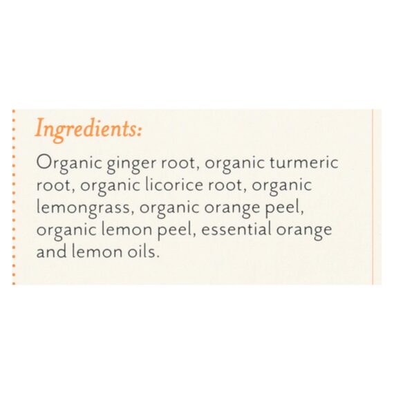 Rishi Tea Bag, Turmeric Ginger, Case Of 6, 15 Bags - Image 2