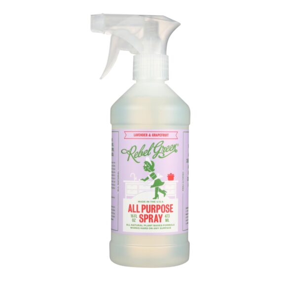 Rebel Green, All-purpose Spray, Lavender And Grapefruit, Case Of 4, 16 Fl Oz.