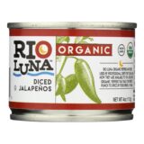 Rio Luna Organic Diced Jalapenos, Case Of 12, 4 Oz