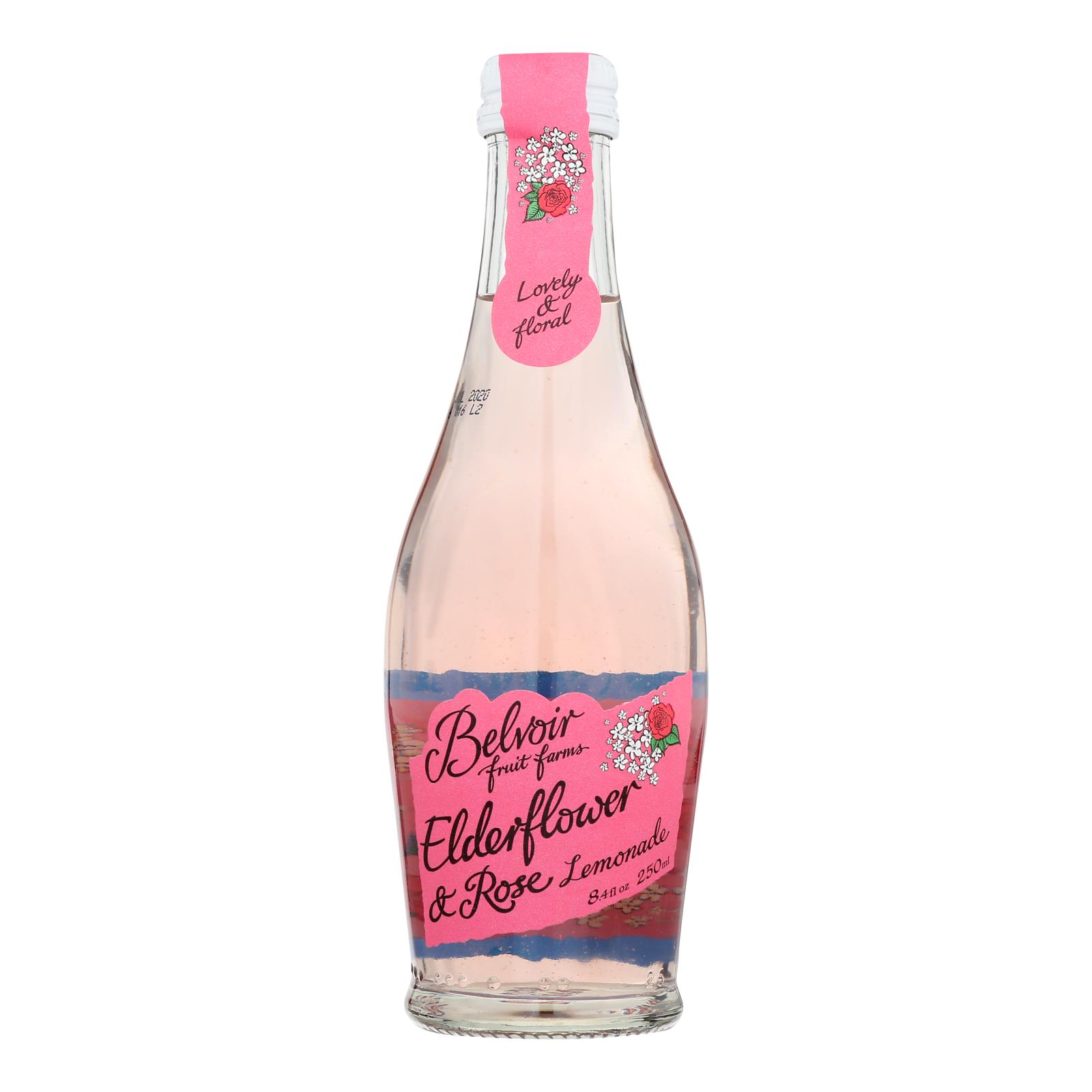 Belvoir, Organic Lemonade, Elderflower And Rose, Case Of 12, 8.4 Fl Oz.