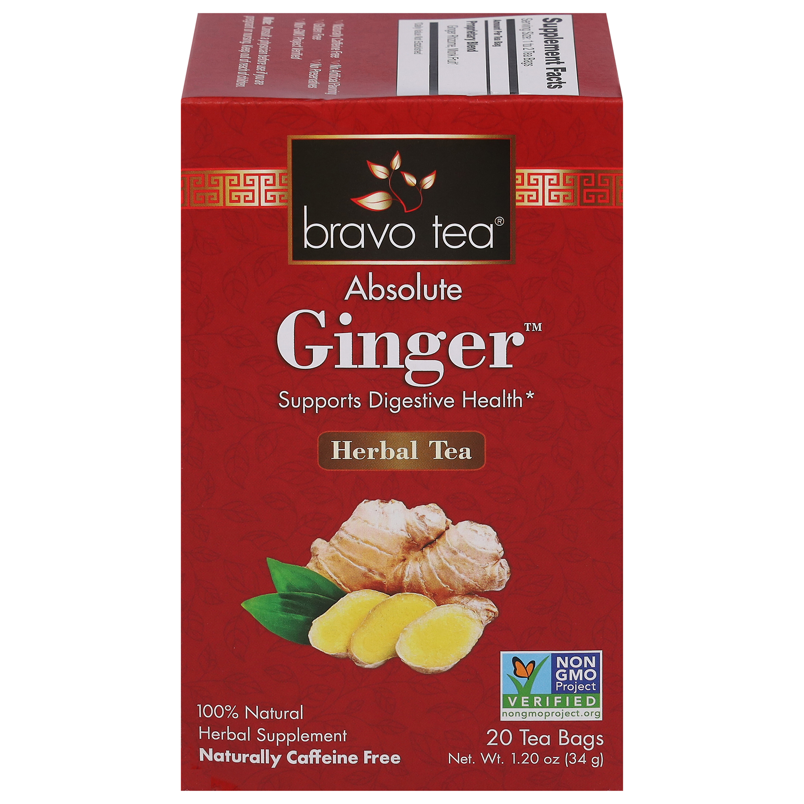 Bravo Teas And Herbs, Tea, Absolute Ginger, 20 Bag