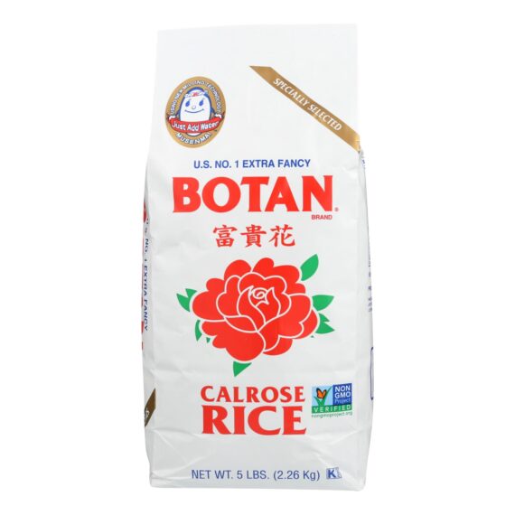 Botan Rice, Rice, Calrose, Case Of 8, 5 Lb.