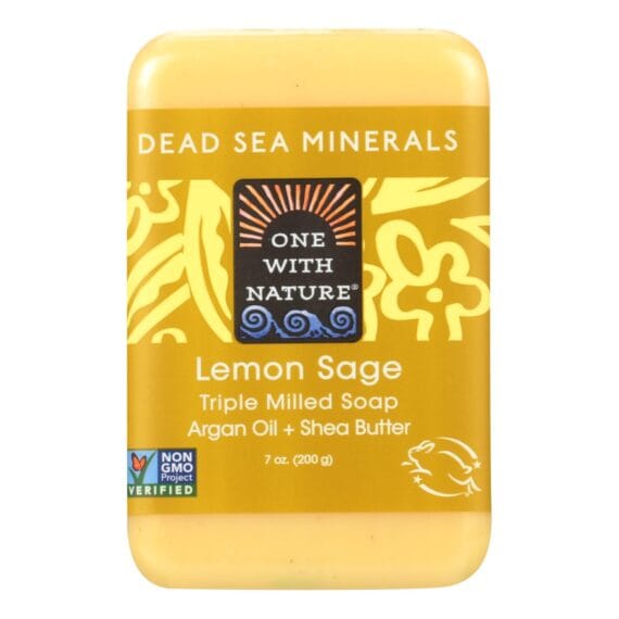 One With Nature Dead Sea Mineral Lemon Verbena Soap, 7 Oz