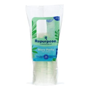 Repurpose Clear Compostable Cups, Case Of 12, 20 Count