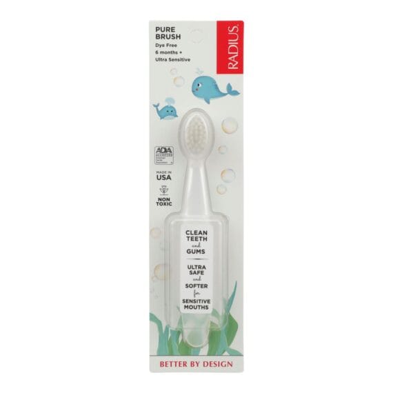 Radius, Pure Baby Toothbrush 6-18 Months, Ultra Soft, Case Of 6