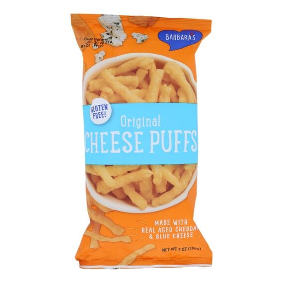 Barbara's Bakery, Baked Cheese Puffs, Original, Case Of 12, 7 Oz.