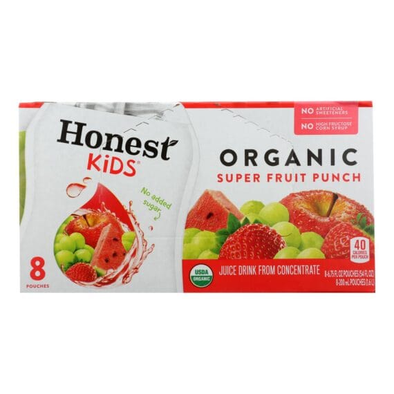 Honest Kids Honest Kids Super Fruit Punch, Fruit Punch, Case Of 4, 6.75 Fl Oz.