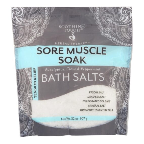 Soothing Touch Bath Salts, Sore Muscle Soak, 32 Oz