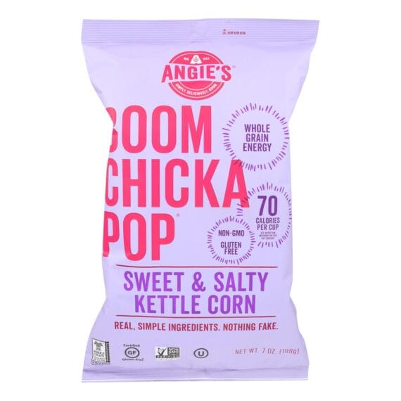 Angie's Kettle Corn Boom Chicka Pop Sweet And Salty Popcorn, Case Of 12, 7 Oz.