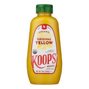 Koops' Organic Mustard: Yellow Gluten Free, Case Of 12, 12 Oz