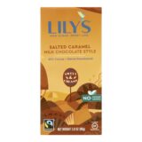 Lily's Sweets Chocolate Bar, Caramelized & Salted, Case Of 12, 2.80 Oz.