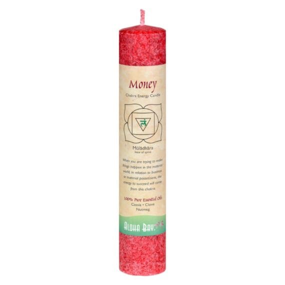 Aloha Bay, Chakra Pillar Candle, Red, 8"