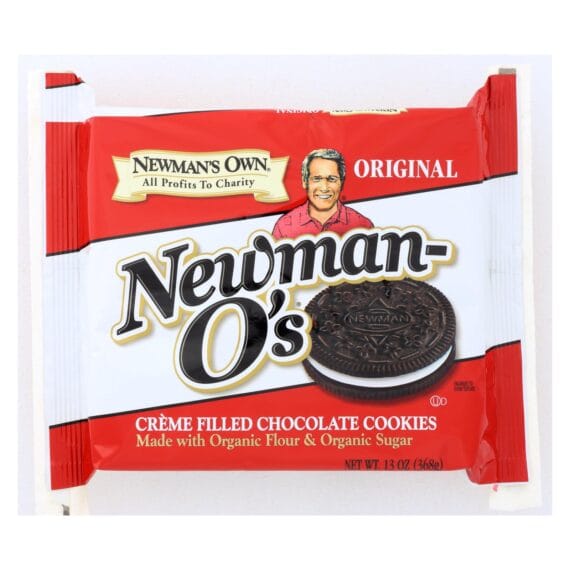 Newman's Own Organics Creme Filled Cookies, Chocolate, Case Of 6, 13 Oz.