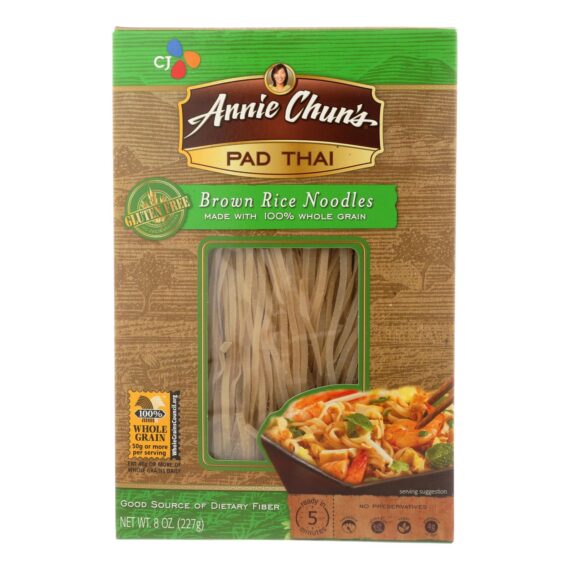 Annie Chun's Pad Thai Brown Rice Noodles, Case Of 6, 8 Oz.