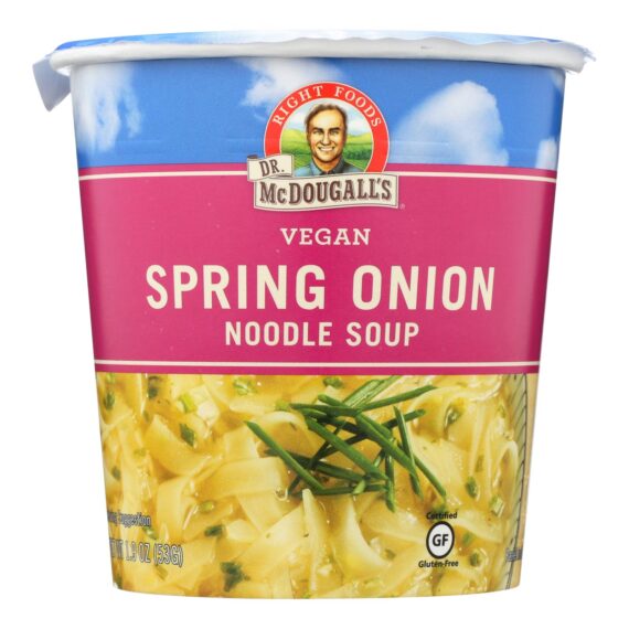 Dr. Mcdougall's Vegan Spring Onion Noodle Soup Big Cup, Case Of 6, 1.9 Oz.