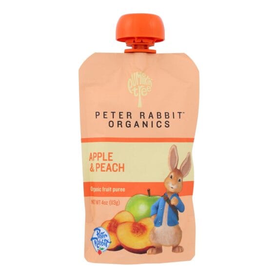 Peter Rabbit Organics Fruit Snacks, Peach And Apple, Case Of 10, 4 Oz.
