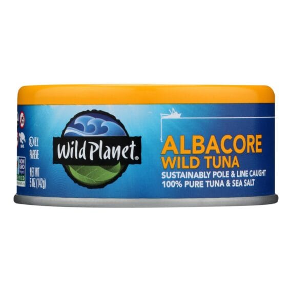 Wild Planet Albacore Tuna, Low Mercury, Case Of 12, 5 Oz.