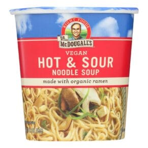 Dr. Mcdougall's Vegan Hot And Sour Noodle Soup Big Cup, Case Of 6, 1.9 Oz.