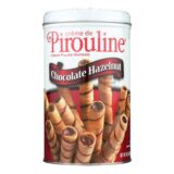 De Beukelaer, Creme De Pirouline Rolled Wafers, Chocolate Hazelnut, Case Of 6, 14 Oz.