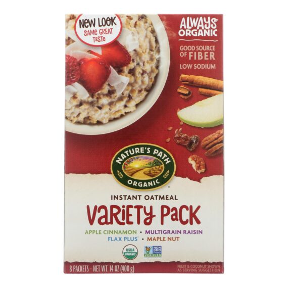 Nature's Path Organic Hot Oatmeal, Variety Pack, Case Of 6, 14 Oz.