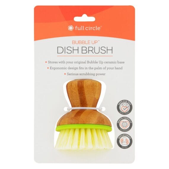 Full Circle Home Replacement Brush, Bubble Up Green, 6 Ct