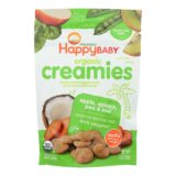 Happy Creamies Organic Snacks, Apple Spinach Pea Kiwi, Case Of 8, 1 Oz