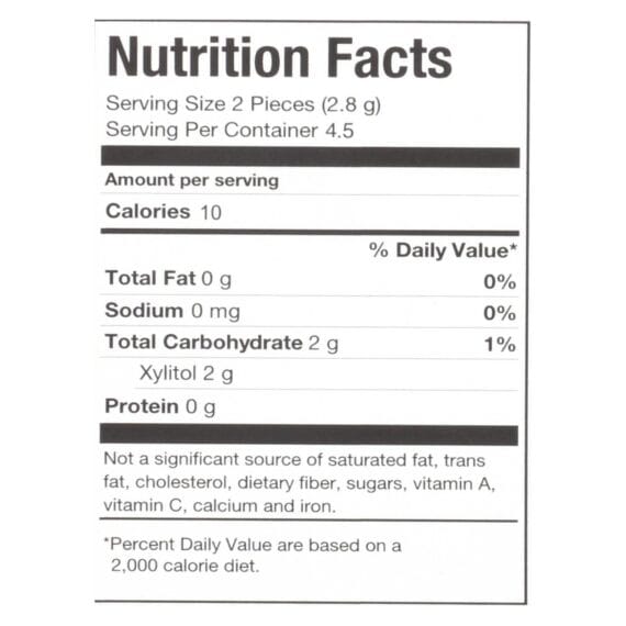Pur Gum, Peppermint, Aspartame Free, 9 Pieces, 12.6 G, Case Of 12 - Image 2