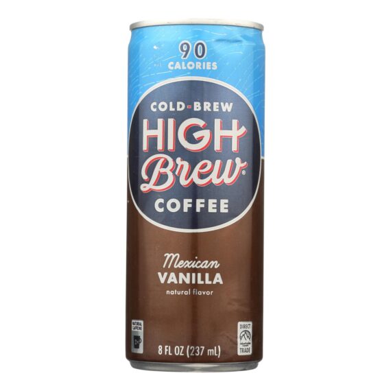 High Brew Coffee Coffee, Ready To Drink, Mexican Vanilla, 8 Oz, Case Of 12
