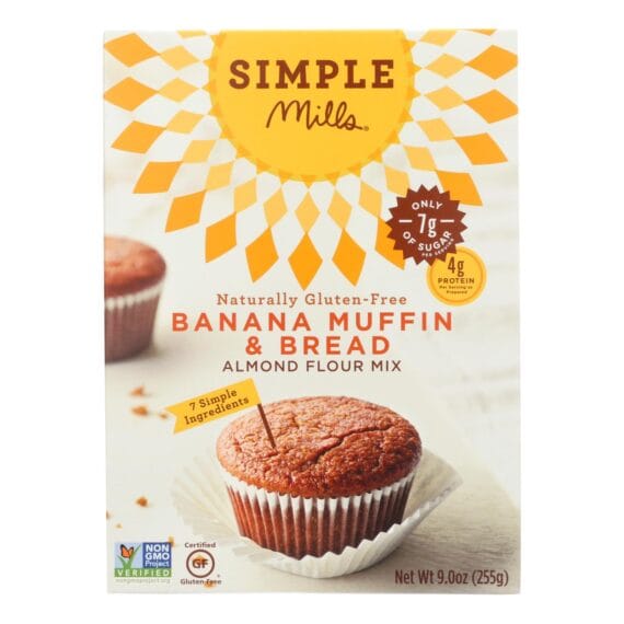 Simple Mills Almond Flour Banana Muffin And Bread Mix, Case Of 6, 9 Oz.