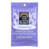 One With Nature Relaxing Lavender Dead Sea Mineral, Salt Bath, Case Of 6, 2.5 Oz.