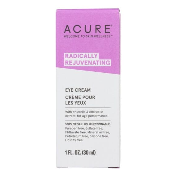Acure, Eye Cream, Chlorella And Edelweiss Stem Cell, 1 Fl Oz.