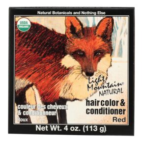 Light Mountain Organic Hair Color And Conditioner, Red, 4 Oz