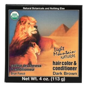 Light Mountain Organic Hair Color And Conditioner, Dark Brown, 4 Oz