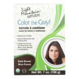 Light Mountain Hair Color, Color The Gray! Dark Brown, Case Of 1, 7 Oz.