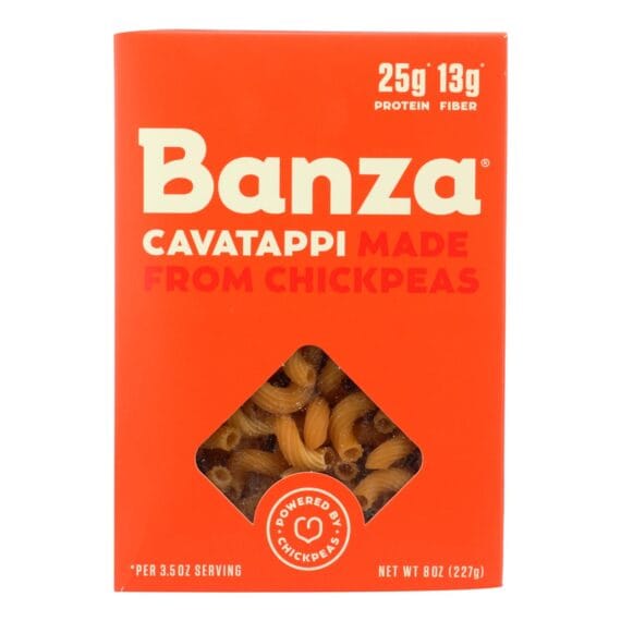 Banza, Chickpea Pasta, Cavatappi, Case Of 6, 8 Oz.