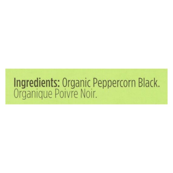 Spicely Organics, Organic Peppercorn, Black, Case Of 6, 0.45 Oz. - Image 2