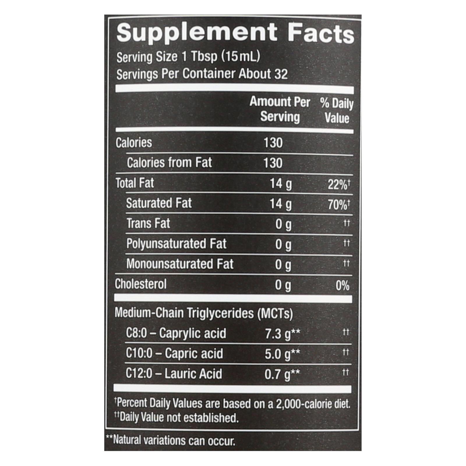 Nutiva 100% Organic Mct Oil, From Coconut, Unflavored, 16 Fl Oz - Image 2