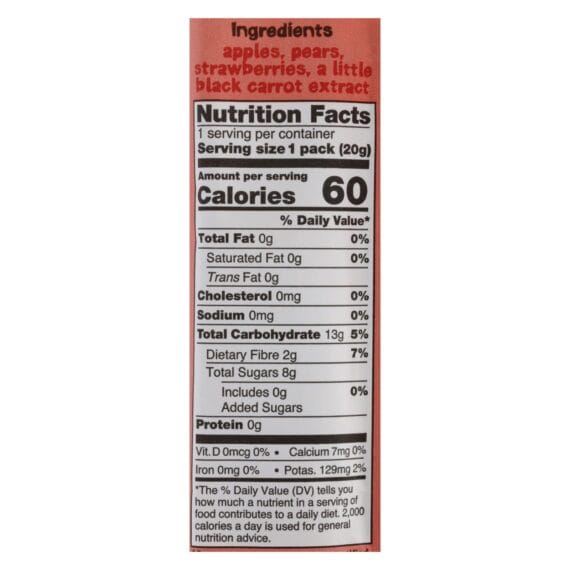 Bear Real Fruit Yoyos, Strawberry, Case Of 6, 3.5 Oz. - Image 3