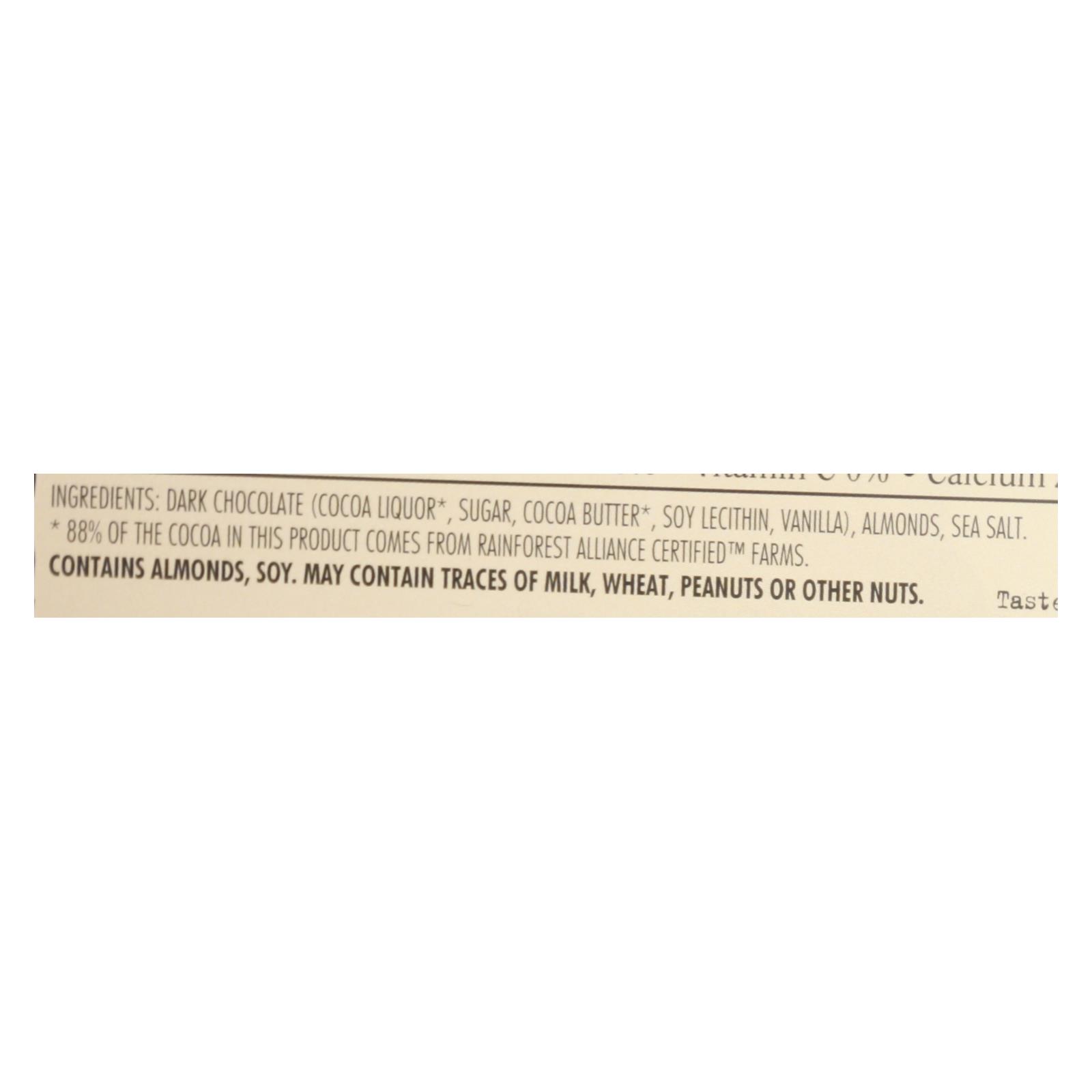 Chocolove Xoxox, Bar, Almond, Sea Salt, 70% Dark Chocolate, Case Of 12, 3.2 Oz - Image 2