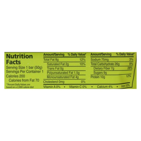 Zing Nutrition Bar, Oatmeal Chocolate Chip, Case Of 12, 1.76 Oz. - Image 3