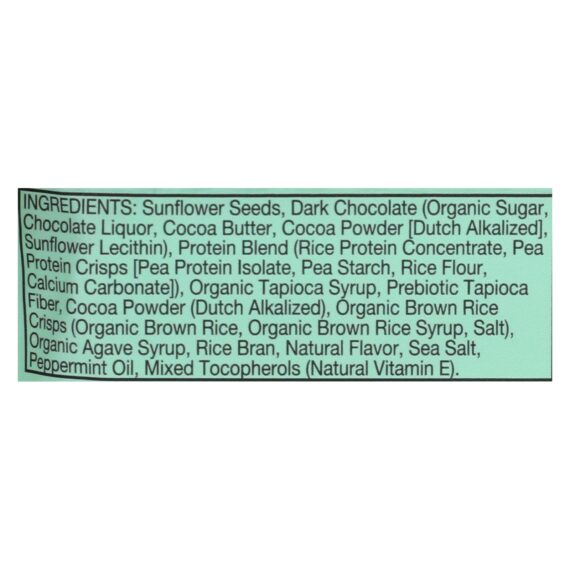 Zing Bars, Nutrition Bar, Dark Chocolate Sunflower Mint, Nut Free, 1.76 Oz Bars, Case Of 12 - Image 2
