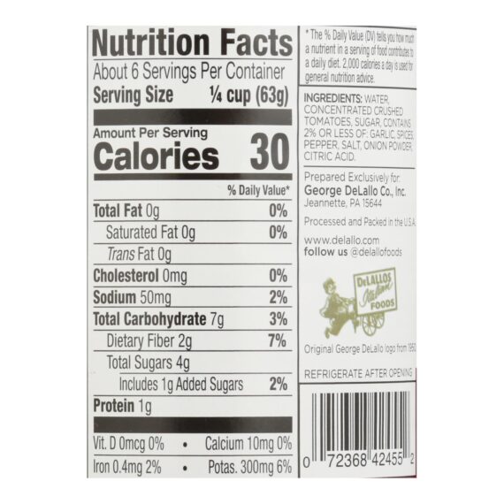 Delallo Fancy Pizza Sauce , Case Of 12, 14 Fz - Image 3