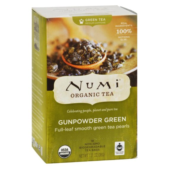 Numi Gunpowder Green Tea, 18 Tea Bags, Case Of 6