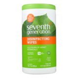 Seventh Generation Disinfecting Wipes Lemongrass And Citrus, 70 Wipes, Case Of 6