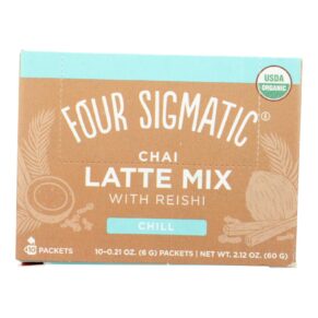 Four Sigmatic, Chai Latte, Organic Turkey Tail And Reishi, 10 Ct