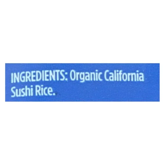 Lundberg Family Farms Organic Sushi White Rice, Case Of 6, 2 Lb. - Image 2