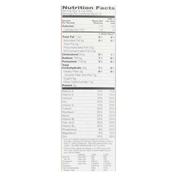 General Mills, Cereal Cheerios Honey Nut, Case Of 10-15.4 Oz - Image 3