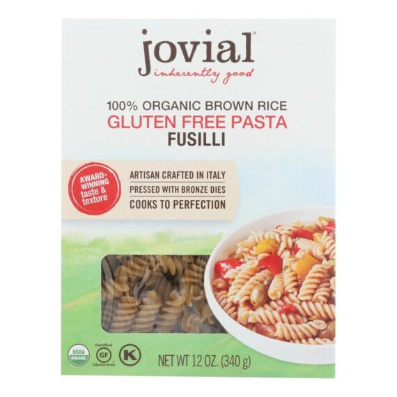 Jovial, Pasta, Organic, Brown Rice, Fusilli, 12 Oz, Case Of 12